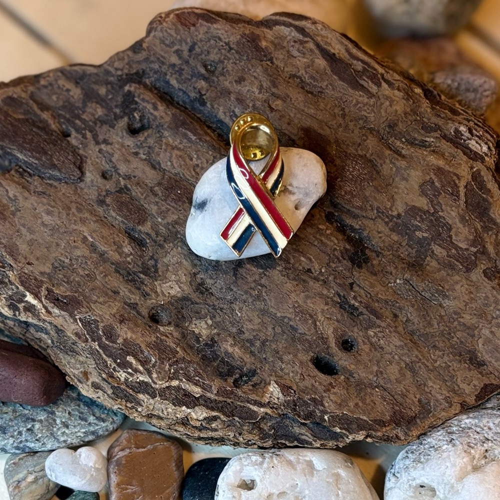 Signed Enameled Patriotic Lapel Pin